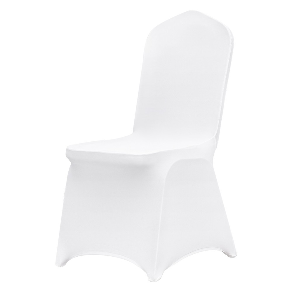 Uimoso 150PCS White Stretch Spandex Folding Chair Covers for Wedding PartyDining