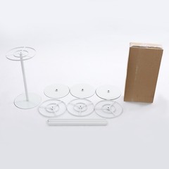 4*Wedding Flower Stand,White Wedding Table Centerpieces,40cm Metal Flower Holder