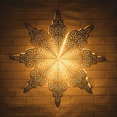 Quasimoon 29 Inch Bright White Holiday Moroccan Snowflake Paper Star Lantern,…