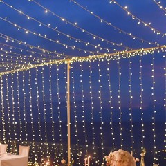 10 ft x 20 ft WARM WHITE LED Curtain String LIGHTS Party Events Home Decorations