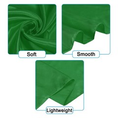 2Pcs 35 Inch Square Satin Head Scarf Silk Feeling Hair Scarf, Green
