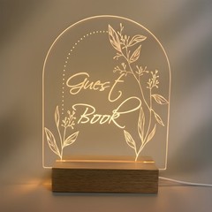 LED Light-Up Acrylic Event Sign for Ceremony | Guest Book Sign