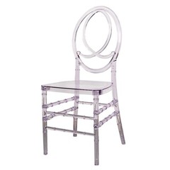 Clear Stackable Acrylic Transparent Armless Chiavari CHAIR Oval Back Party Event