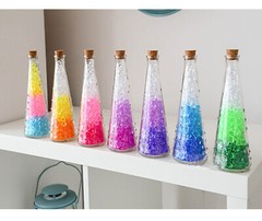 200pcs Orange Acrylic Ice Chips Table Scatter Confetti Floral Arranging Vase DIY