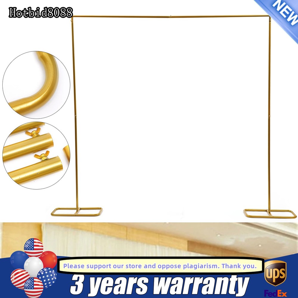 Metal Wedding Arch Frame Gold Iron Garden Party Stand Backdrop Flower Display