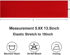 Red Chair Sashes 50 Pack, Spandex Red Chair Bands Bows for Wedding Party Birthda