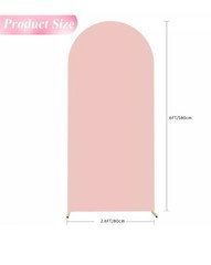2.6 X 6FT Wedding Arch Cover Spandex Fitted Wedding Arch Stand Covers Round