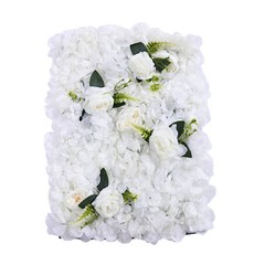 6-Pack Silk Peony & Rose Wall Panels 60 × 40 cm Wedding Backdrop White/Green