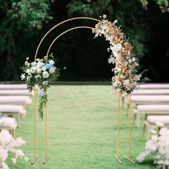 Metal Arch Backdrop Stand Gold Arch Wedding Decoration Rack Indoor/Outdoor Stand