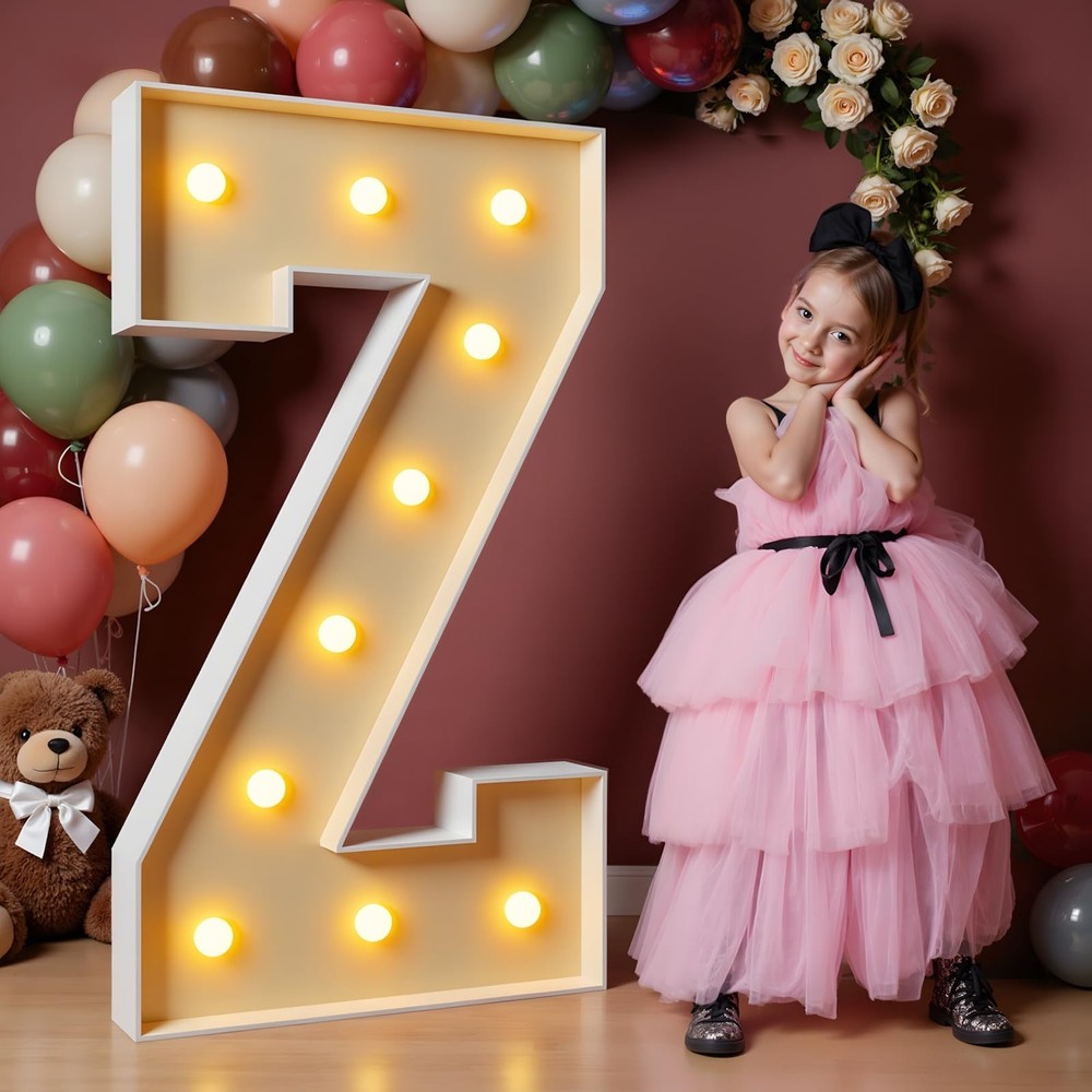 IMRSV 4FT Light Up Letters, Large Light Up Letters Party Decor Wedding Kit, A…