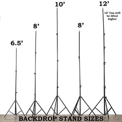 BLACK 8 x 10 ft Photo Backdrop Stand Kit Studio Stage Background Party Wedding