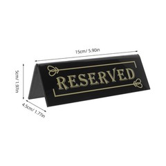 10Pcs Clear Reusable Acrylic Table Signs for Restaurant and Celebration Black