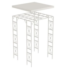 Heavy Duty French Style Outdoor Roof Metal Gazebo White Wedding Canopy Garden US