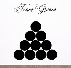 Beer Pong Vinyl Decal Sticker Set Wedding Party Table Team Bride Groom