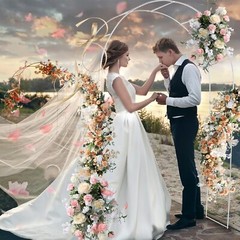 Metal Pergola Arbor Wedding Arch Assemble Freely Garden Arbor Bridal Party Decor