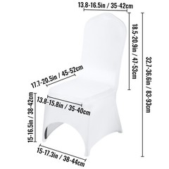 100/50 White/Black Cover Spandex Chair Cover Wedding Banquet Party Folding