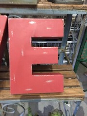 NEW Large RED Galvanized Metal LOVE- SIGN LETTERS approx. 12″ Tall
