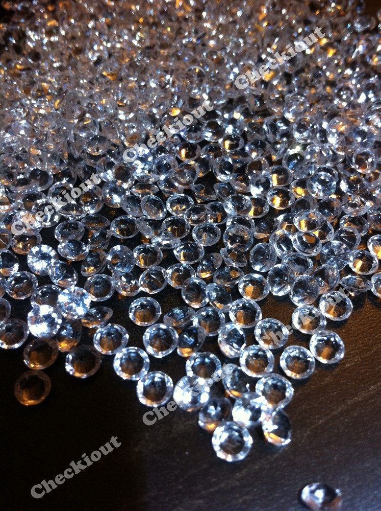 20000 Clear Acrylic Diamond Confetti 4.5mm for Wedding Decoration Table Scatters
