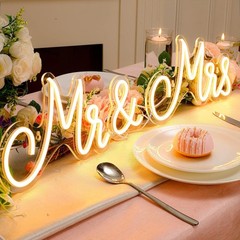 Durable Mr and Mrs Wedding Neon Light – LED Backdrop