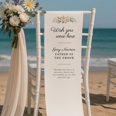 Wish You Were Here Floral Reserved From Above Aisle Banner