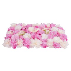 12PCS Artificial 3D Flower Wall Panel Wedding Backdrop Wall Decor Pink 15*15in