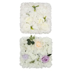 12pcs 3D Flower Wall Panel Artificial Flower Wall Background Silk Rose Wedding