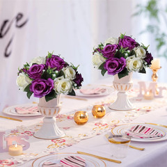 10-Piece Silk Rose Flower Set for Wedding & Party Decor
