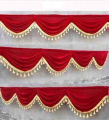 2 Meter Velvet Tassel Swag Drape Panel Wedding Stage Background Party Decor
