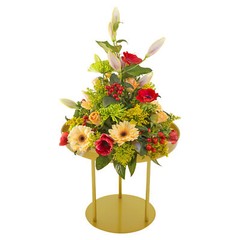 Circular Flower Stands 10Pcs Wedding Flower Stand, Gold Flower Stand Home Decor
