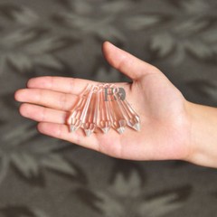 50PCS LARGE CLEAR CHANDELIER GLASS CRYSTALS LAMP PRISMS PARTS HANGING DROPS 55MM