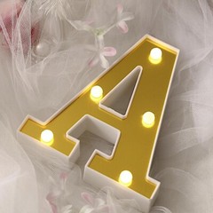 6″ tall GOLD A LED Lighted Marquee Letters Sign Party Wedding Events Decorations