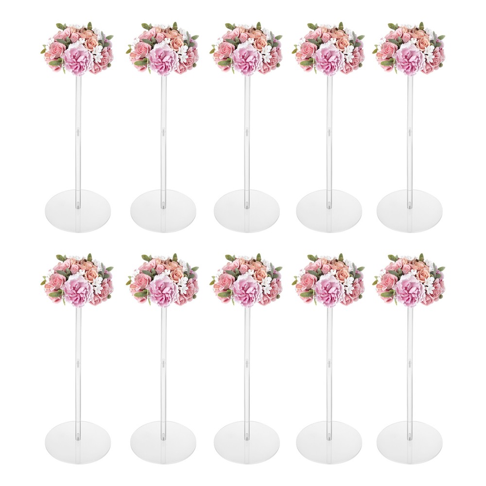 10pcs Acrylic Flower Vase Flowers Stand for Party Dessert Tables Decorations