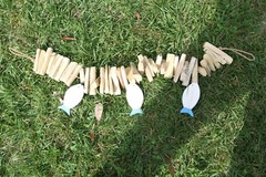 Beach Wedding Seafood Buffet Table Decor Driftwood Garland, 38″ G-71