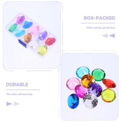 10Pcs Assorted Color Reusable Acrylic Gems Toy for Girls Jewelry Crafting