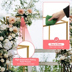 Flower Stand for Wedding Table 10x 31.5 in Tall Gold Metal Centerpieces Decor