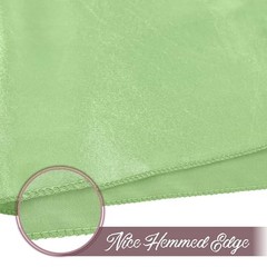 50 Pieces Satin Napkins, 17″ x 17″ Square 17″ x 17″ (Set of 50) Sage Green