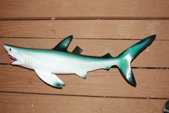 Ocean Theme Wedding Tiki Bar Decor,28″ MONSTER Shark Wall Hanging, 3-D,