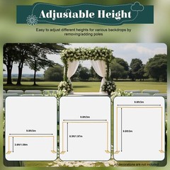 Romantical Metal Flower Balloon Frame Square Wedding Arch Backdrop Stand Decor