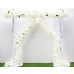 1m Artificial Rose Silk Flower Row Arrangement Wedding Arch Backdrop Wall Decor