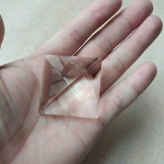 20Pcs 14~30MM Square Crystal Loose Bead Prism Chandelier 2hole Home Curtain Lamp