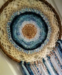 Huge 150cm dream catcher Wall hanging Large teal blue sandy beachy bedroom decor