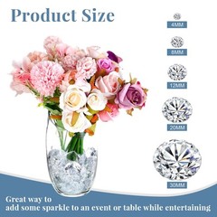 Hicarer 800-Piece Diamond Decorations – Acrylic Diamond Table Scatter Crystal…