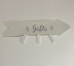 New Set of 4 Wedding Arrow Signs for Gifts, Ceremony, Reception & Cocktails