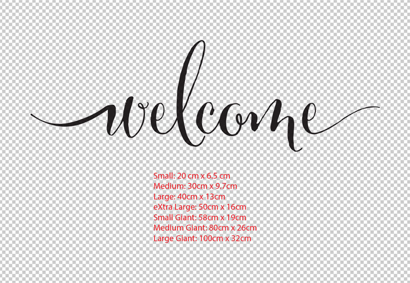 Welcome Wedding Vinyl Sticker Decal Sign Removable