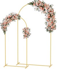 Set of 2 Arch Backdrop Stand Metal Wedding Arch Stand Frame 7.2&6FT Party Decor