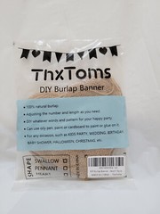Thxtoms (15 Pieces) Heart-Shape Burlap Banner, DIY Custom Banners – Party Decor