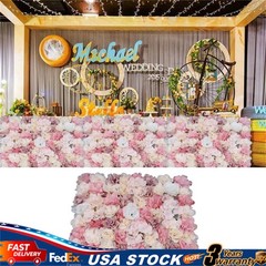 Flower Wall Panel Artificial Flower Wall Backdrop Flower Decoration 12 Pcs