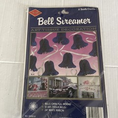 Quantity 2 Beistle Blue Bell Streamer Honeycomb Art Tissue Wedding Decor VTG 80s