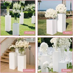 3Pcs Tall Pedestal Stands Cake Dessert Table Pillar for Wedding Party Decor AA88
