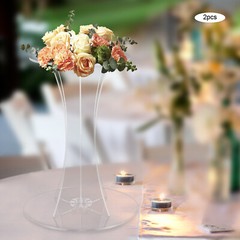 60cm Acrylic Vase Stand Clear Flower Rack For Party Wedding Venue Decor Roadlead